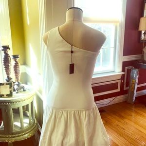 Stunning timeless One shoulder white dress